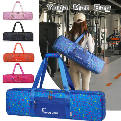 Waterproof Print Yoga Mat Storage Bag Portable Handbag Fitness Shoulder Bags