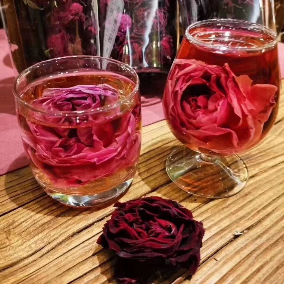 250g Organic Rose Herbal Tea Yunnan Dark Red Rose Flwoer Tea Natural Rose Tea