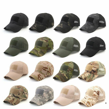 Tactical Hat Camouflage Sunscreen Outdoor Sport Hunting Camping Hiking Cap Brown
