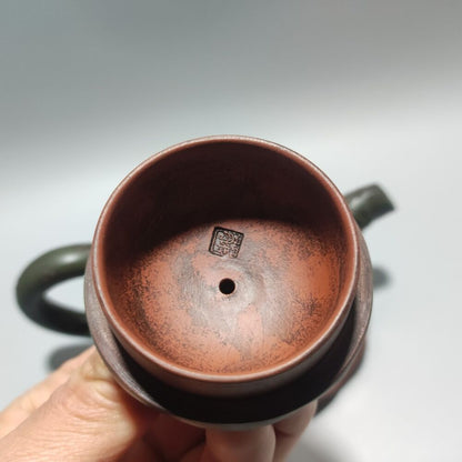 Vintage Chinese Yixing Purple Clay Teapot Zisha Ceremony Lotus Leaf Frog Teaware
