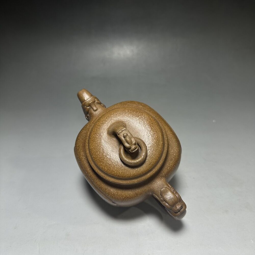 vintage chinese yixing purple clay teapot zisha ceremony carving Collectible art