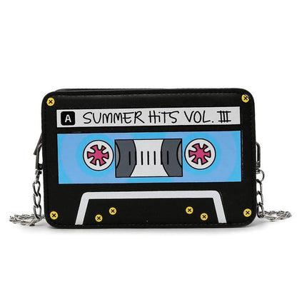 Small Shoulder Bag Cute Funny Cartoon Synthetic Leather Chain Crossbody Clutches