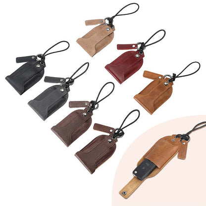 1pcs Car Key Holder Cover Key Chain Bag Leather Remote Fob Case Pouch Unisex