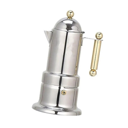 Coffee Pot Espresso Maker Stovetop Moka Stainless Steel Latte Percolator 21x10cm