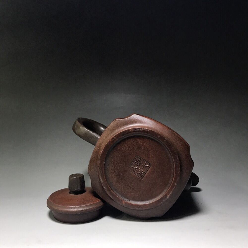 vintage chinese yixing purple clay teapot zisha ceremony carving Collectible art