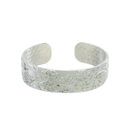 Women Bracelets Zinc Alloy Vintage Tibetan Silver Carved Pattern Fashion Jewelry