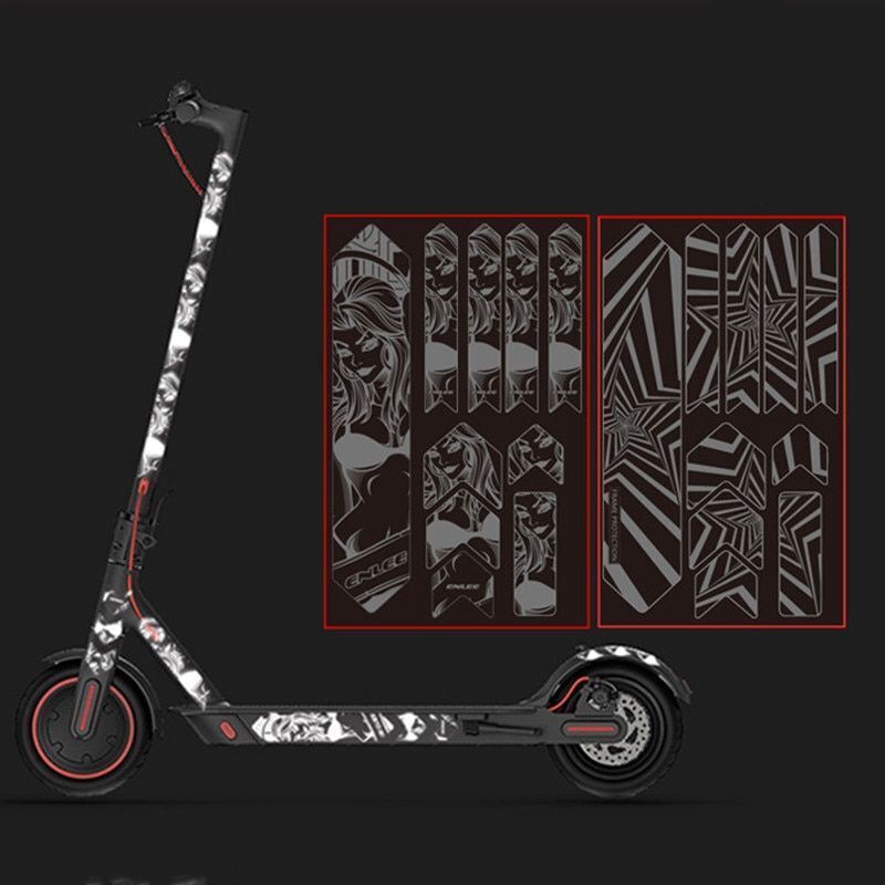 Electric Scooter Reflective Sticker Accessories Waterproof Luminous Night Riding