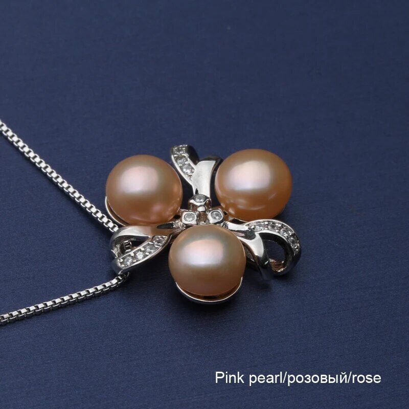 Pearl Freshwater Pendant 925 Silver Necklace Pendants Chain Jewelry Accessories