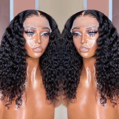 13x4 Deep Wave Lace Wig Curly Human Hair Wigs Wig Wave Lace Bob Wig Women