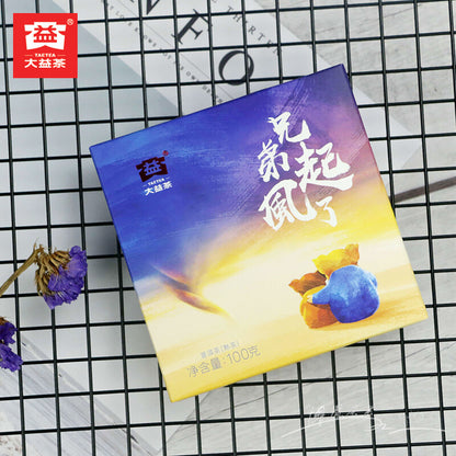 TAETEA Brother Qi Feng Le Dayi Pu-erh Tea Mini Cake 2019 100g Ripe Puer 1901