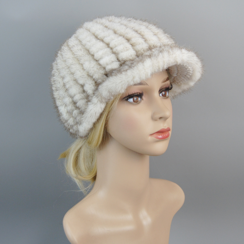 Hot Sale Luxury Women Real Mink Fur Hat Cap New Snow Unisex Mink Fur Beret Hats