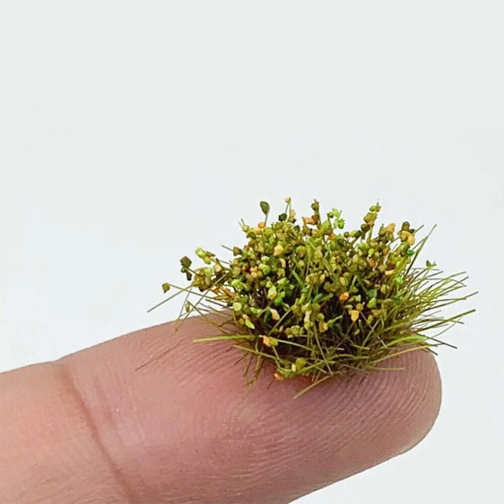 Artificial Grass 28Pcs Self-Adhesives Static Tufts Miniature Scenery Wildflowers