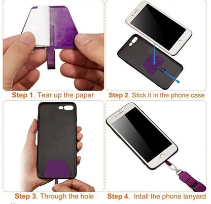 Phone Lanyard Universal Crossbody Patch Mobile Phone Adjustable Strap Nylon Rope