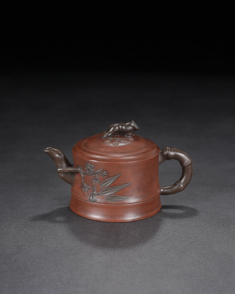 Chinese Yixing Zisha Clay Handmade Exquisite Teapot （松竹梅 底款：汪寅仙）