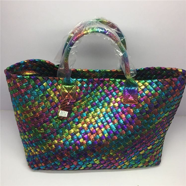 Snake Weaving Bag Shoulder Purse Vegetable Basket Large Shopping Bag 37*18*53 CM