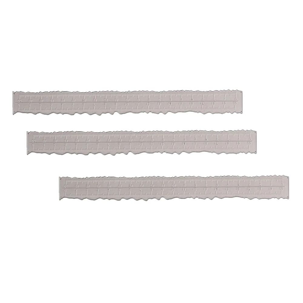Paper Tearing Ruler 3Pcs Carbon Steel DIY Template Irregular Edge Measuring Tool
