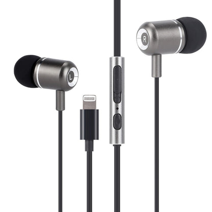 TRON Wired Earbuds with Mic & Volume Control, Noise-Isolating In-Ear Headphone