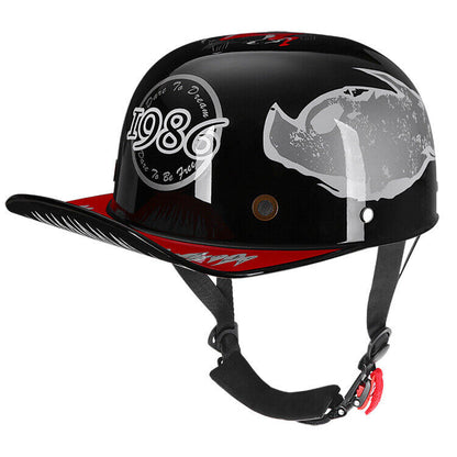 New Motorcycle Open Face Half Helmet Scooter Cap Retro Baseball Style Jet Helmet
