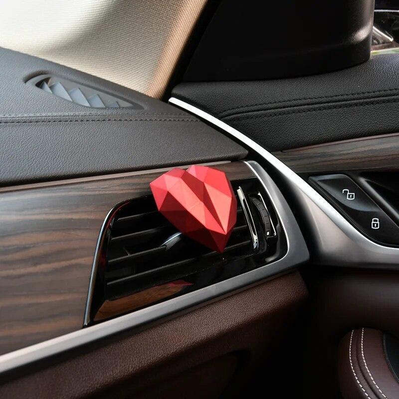 Car Air Freshener Heart Shape Fragrance Auto Air Vent Clip Perfume Diffuser 1pc