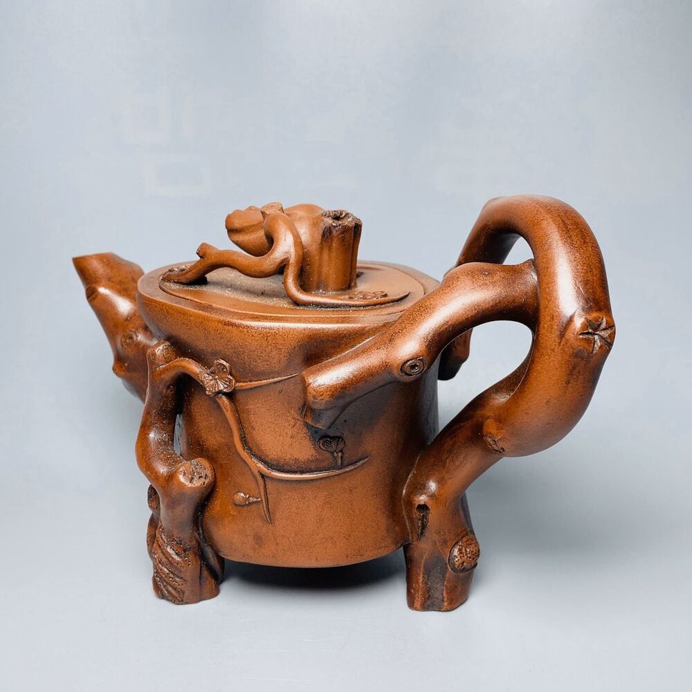 Vintage China Yixing Purple Clay Teapot Zisha Ceremony Nice Plum Blossom Teaware
