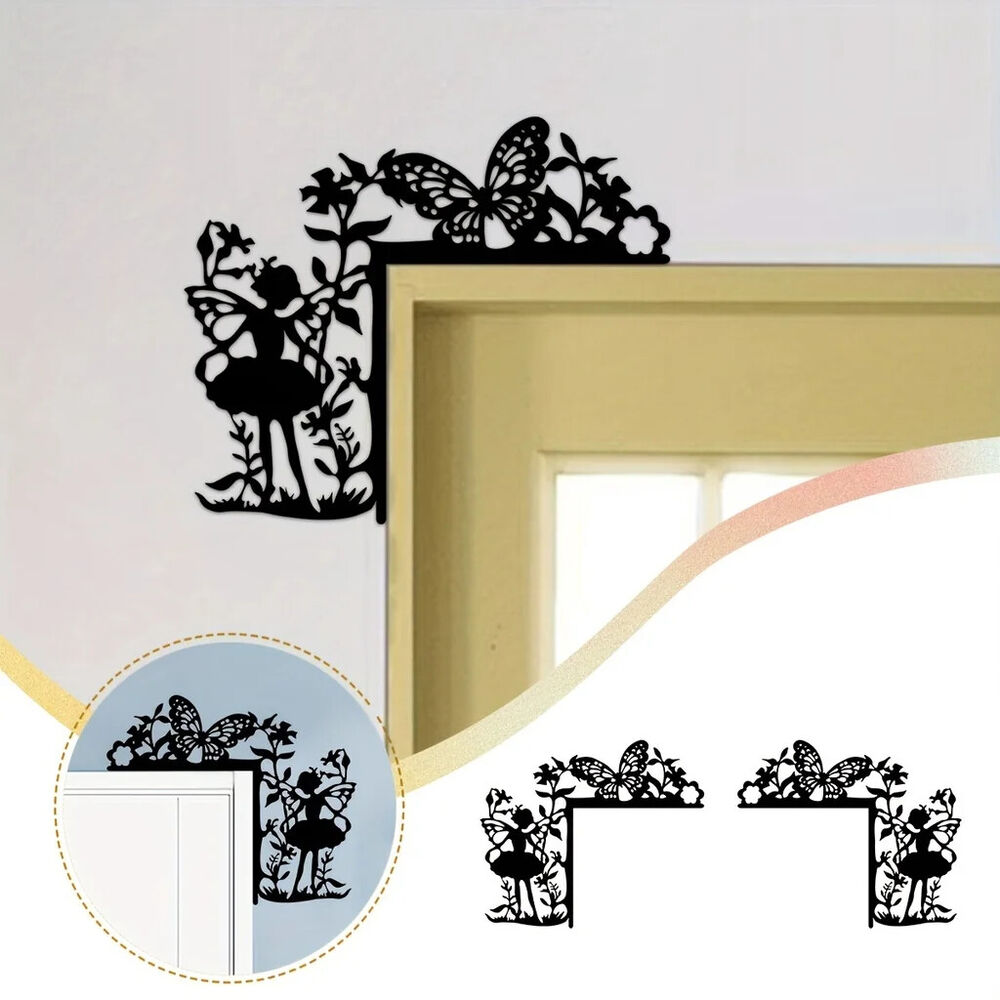 1pc Metal Elf Decoration Wall Sticker Door Corner Decoration,Door Frame Corner