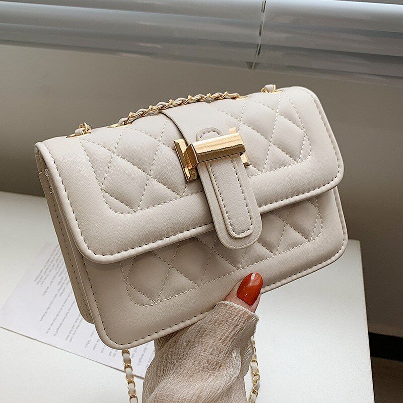 Fashion Leather Women Shoulder Bag Satchels Solid Color Crossbody Hasp Handbag