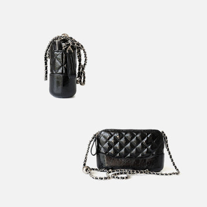 Small Mini Quilted Real Leather Clutch Shoulder Bag Wallet Chains Purse Handbag