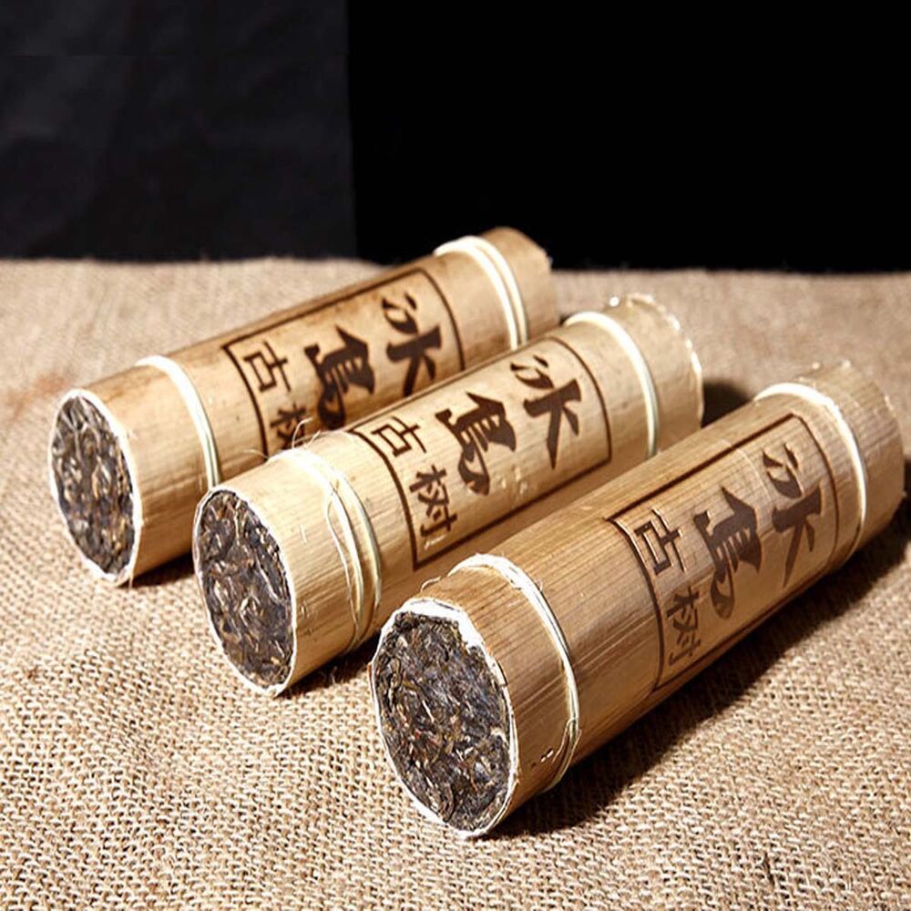 Yunnan BingDao Old Pu'er Tree Healthy Drink500g Cha Puer Tea Bamboo Package-