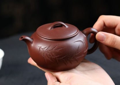 220cc chinese Yixing Handmade Zisha Purple clay Teapot MingGu Hu Tea Pot