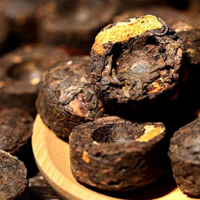 500g/Bag Tangerine Peel/Glutinous Rice Fragrant Cooked Puerh Tea Pu'er Ripe Tea