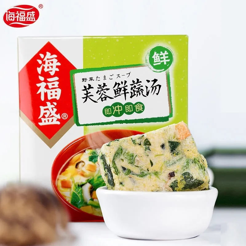 40g/box Instant Soup Chinese Food Snacks 零食中国食品小吃 冲泡即食速食汤料包 方便速溶汤 海福盛 芙蓉鲜蔬汤