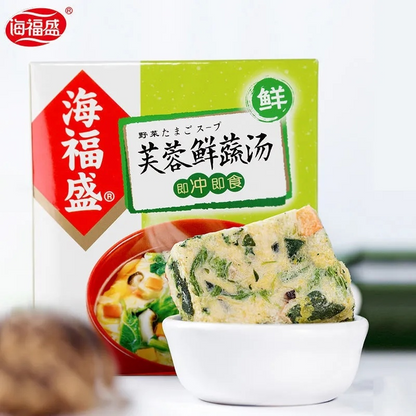 40g/box Instant Soup Chinese Food Snacks 零食中国食品小吃 冲泡即食速食汤料包 方便速溶汤 海福盛 芙蓉鲜蔬汤