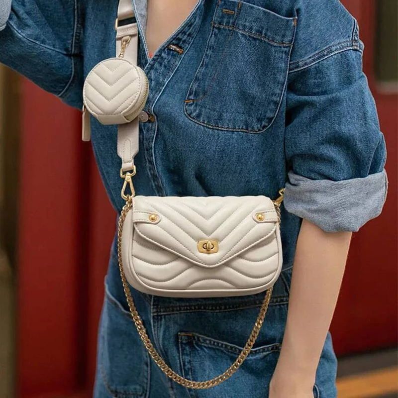 Luxury Bag Crossbody Shoulder Purse 2 In 1 Messenger Handbag Tote Fashion Pouch