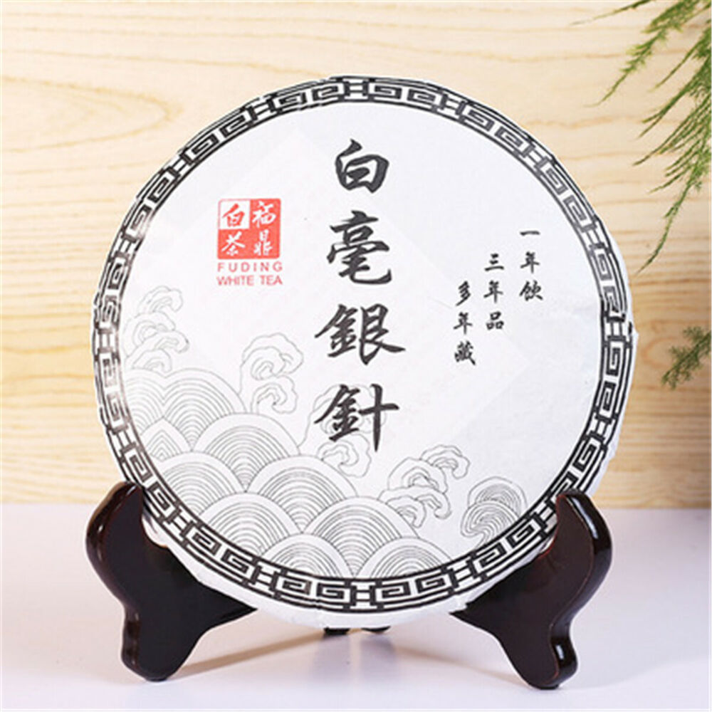 Bai Hao Yin Zhen Cake 300g Fuding Fujian Organic White Tea Silver Needle