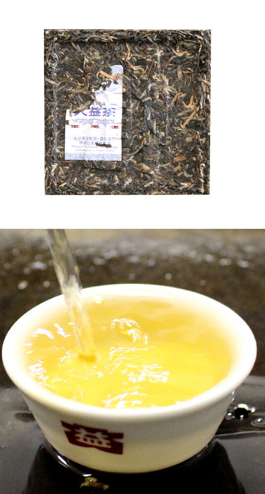 Pu'er Tea Cubes Platinum * 2019 Menghai Dayi Brick Raw Shen Puer Pu-erh Tea 240g