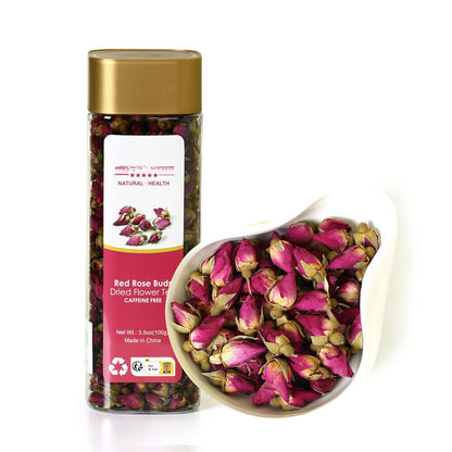 100g/3.52oz Red Rose Bud Dried Edible Petal Flower Herbal Tea