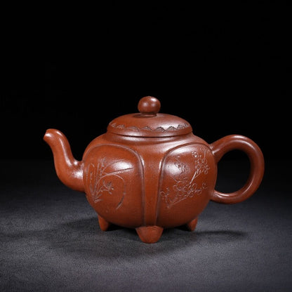 Chinese Yixing Zisha Clay Handmade Exquisite Teapot （梅兰竹菊 底款：王南林）