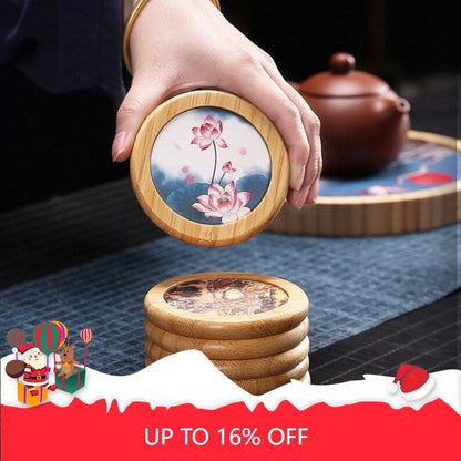 Bamboo Nano Ceramic Coasters|Tea Accessories|Tea Ceremony
