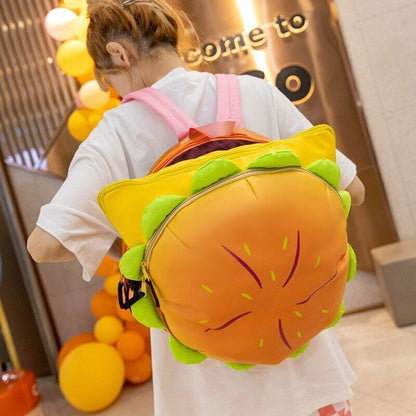 Hamburger Backpack Student Backpack Women Bag Book Bag School Students