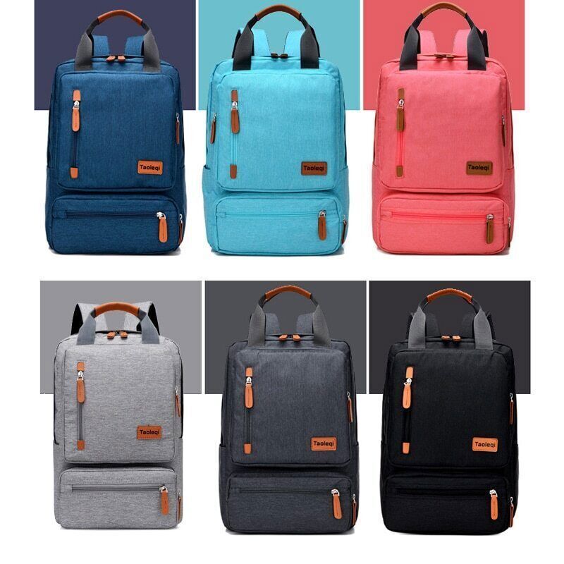 Business Backpack Men Light 15 inch Laptop Bag Oxford Cloth Lady Backpack Gray