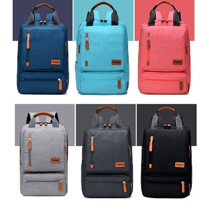 Business Backpack Men Light 15 inch Laptop Bag Oxford Cloth Lady Backpack Gray