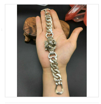 Chinese tibet silver Bracelet Fashion evil person statue gift decorate