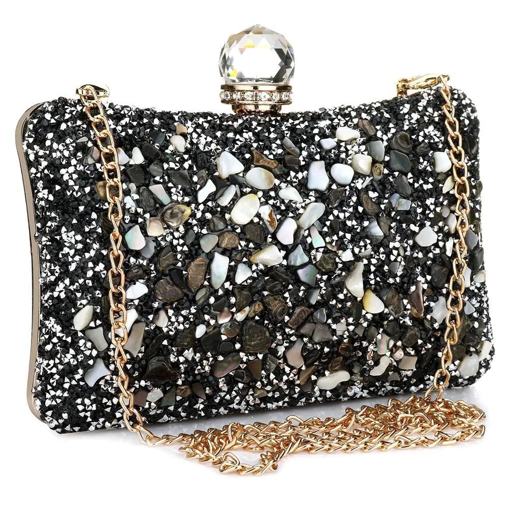 Diamonds Beads Bag 2022 Evening Clutch Purse Women Fashion Chain Shoulder Bags