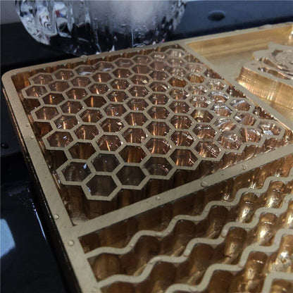 Ice Stamps Brass Plate Honeycombs Molds Printing DIY Carving Cocktails Bar Tools