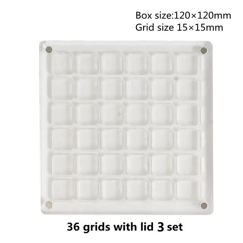 Watercolor Paint Empty Box 16/36 Grid Acrylic Transparent Magnetic Color Palette