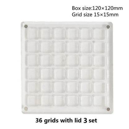Watercolor Paint Empty Box 16/36 Grid Acrylic Transparent Magnetic Color Palette
