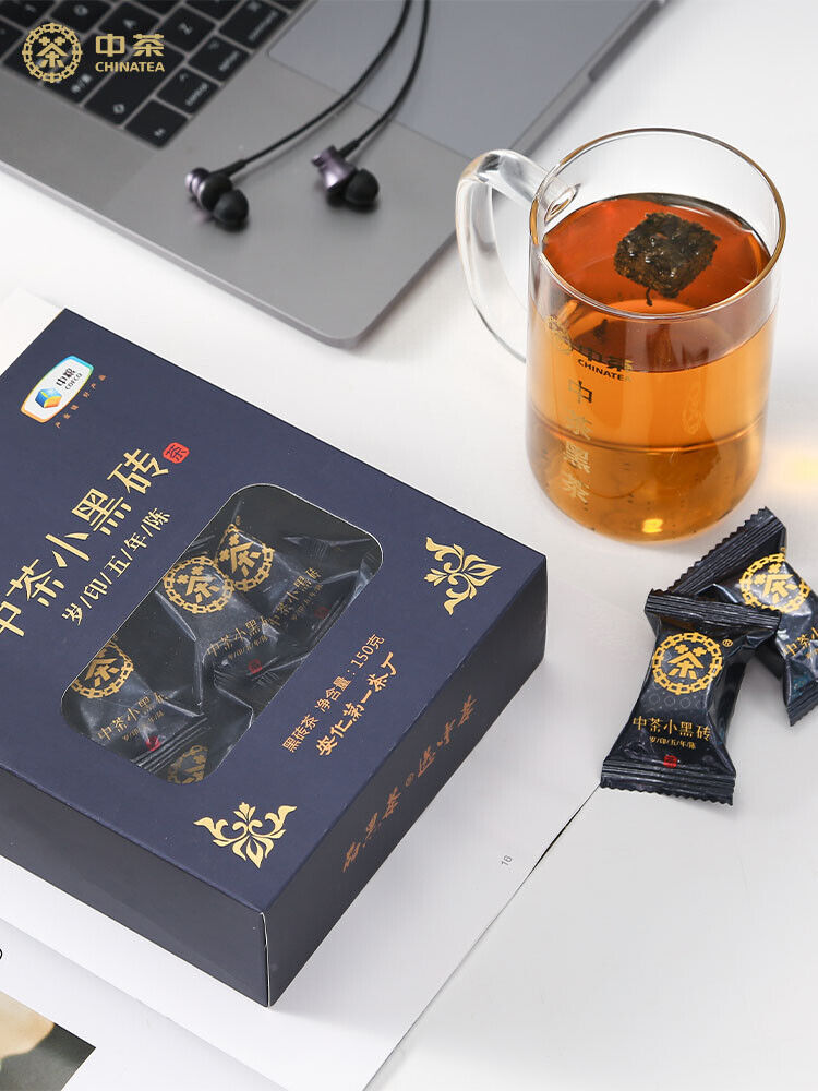 CHINATEA Brand Small Black Brick Old Hunan Anhua Dark Tea Brick 150g Box