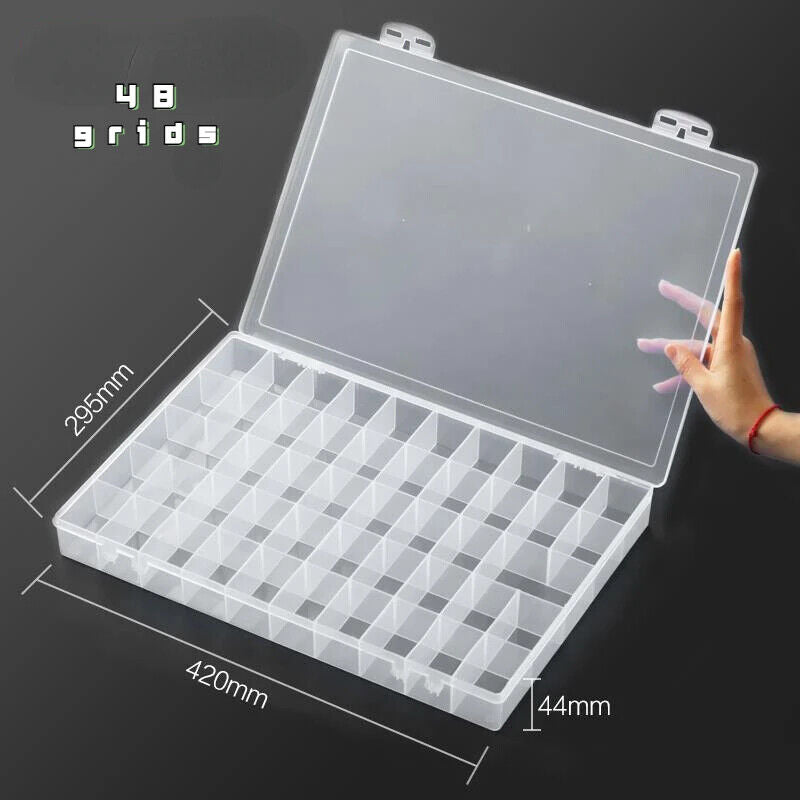 Empty Watercolor Box 24 36 48 Grids Plastic Large Capacity Travel Paint Palettes