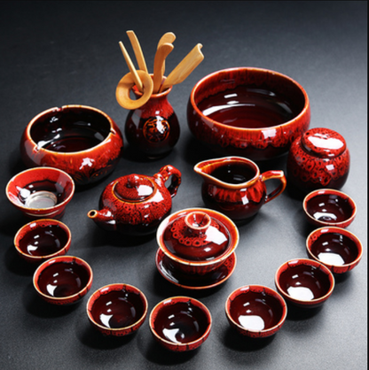 Household ceramic kiln Kung Fu small tea cup set