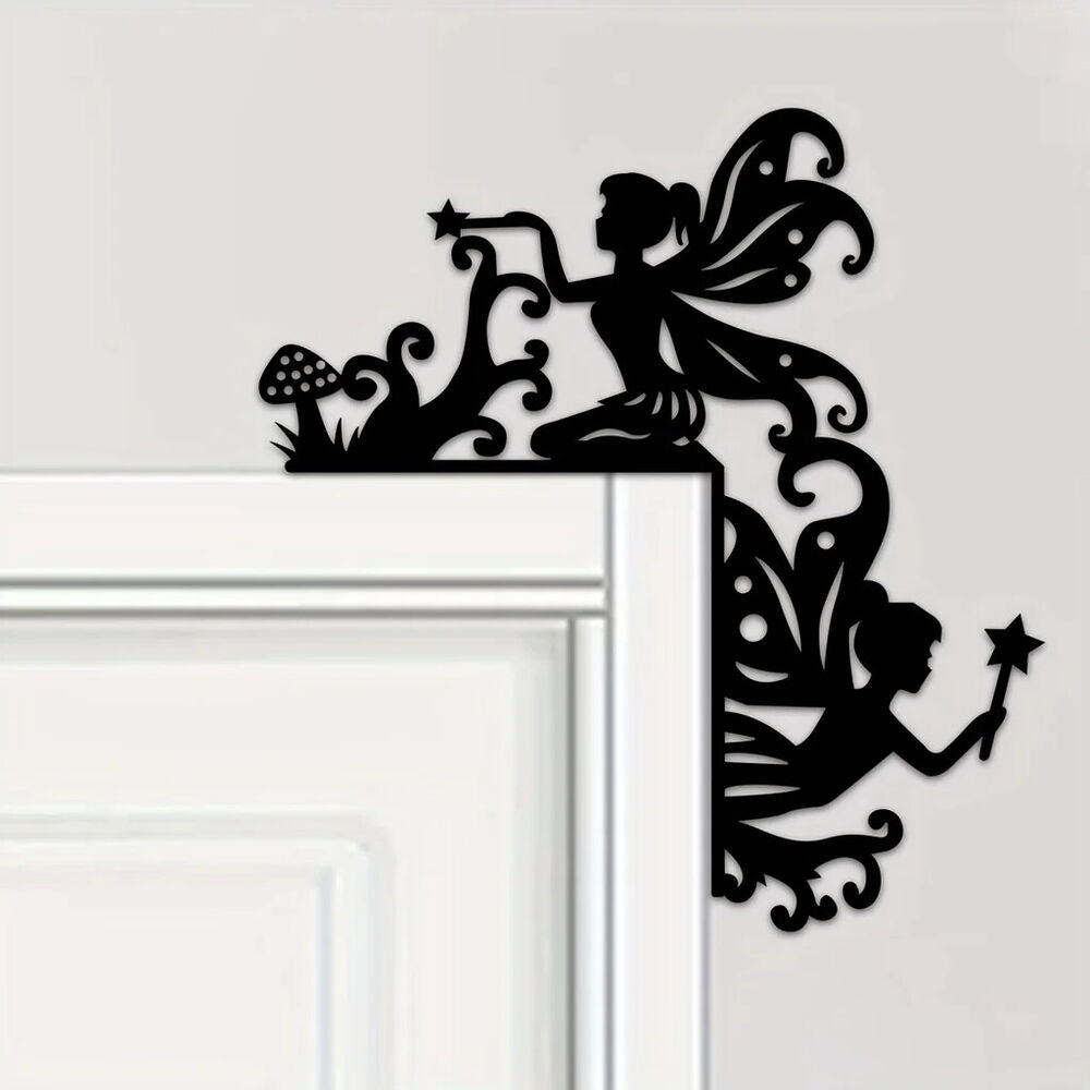 Metal Elf Decoration Wall Sticker Door Corner Decoration Door Frame